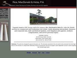 Rice, MacDonald and Hicks, P.A.